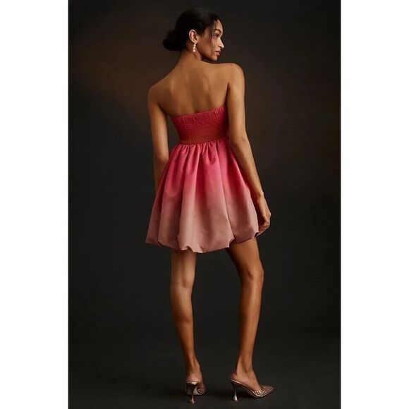 Anthropologie Vineet Bahl Strapless Ombre Mini Dress Plus Size 14 NEW - Picture 2 of 6